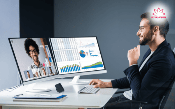 Phiên dịch từ xa là hình thức kết nối phiên dịch viên qua Internet, phổ biến qua video call, điện thoại hoặc nền tảng trực tuyến như Zoom, Teams.